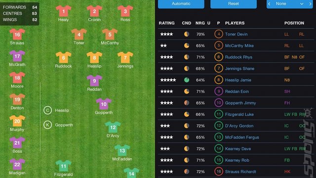 Pro Rugby Manager 2015 - PC Screen