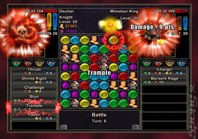 Puzzle Quest: Challenge of the Warlords - PS2 Screen