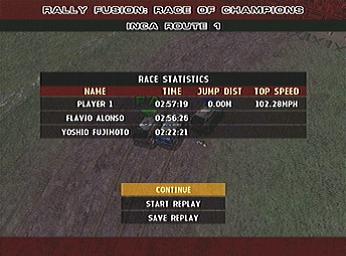 Rally Fusion: Race of Champions - PS2 Screen