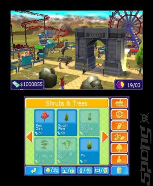 RollerCoaster Tycoon 3D - 3DS/2DS Screen