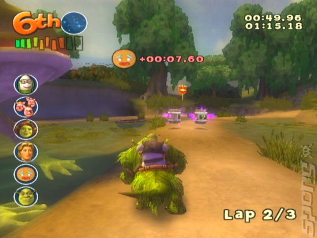 Shrek Smash 'N' Crash Racing - PS2 Screen
