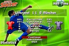 Steven Gerrard's Total Soccer 2002 - GBA Screen