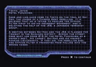 Syphon Filter 3 - PlayStation Screen