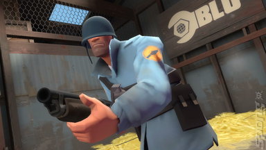 In Soviet Team Fortress, Soldier shoots you! (like normal then)