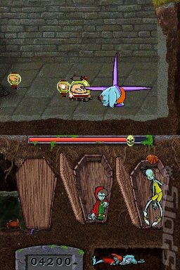 Teenage Zombies: Invasion of the Alien Brain Thingys! - DS/DSi Screen