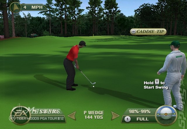 Tiger Woods PGA Tour 12: The Masters - Wii Screen