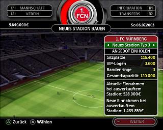 Total Club Manager 2004 - PS2 Screen