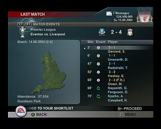 Total Club Manager 2005 - Xbox Screen