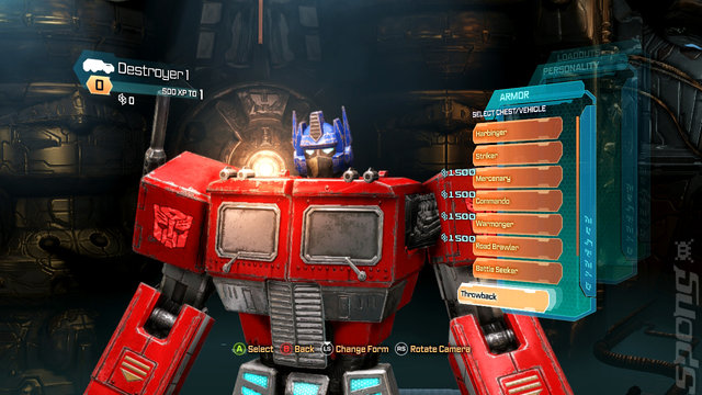 Transformers: Fall of Cybertron - Xbox 360 Screen