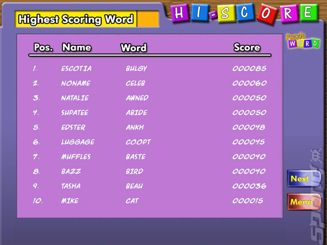 Triple Word Play - PC Screen