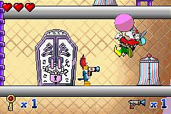 Woody Woodpecker in Crazy Castle 5 - GBA Screen