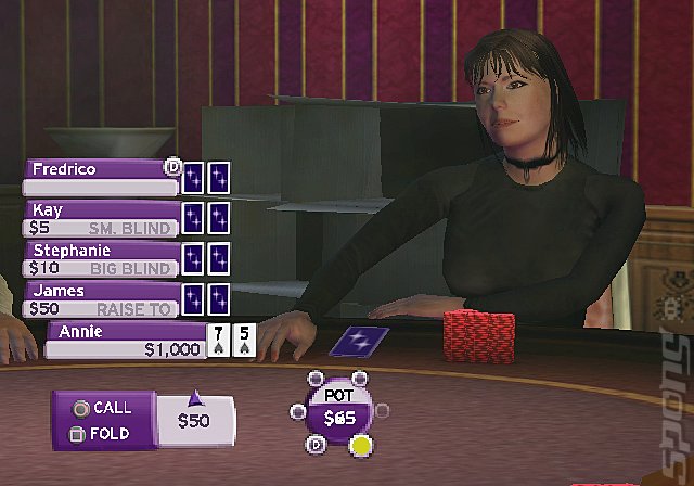 World Championship Poker 2 - PS2 Screen