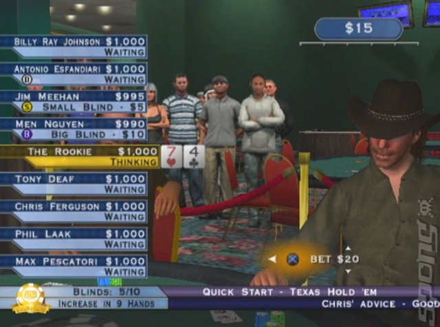 World Series of Poker - PS2 Screen