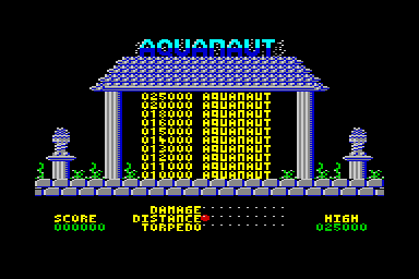 Aquanaut - C64 Screen