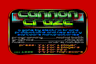 Cannon Craze - C64 Screen