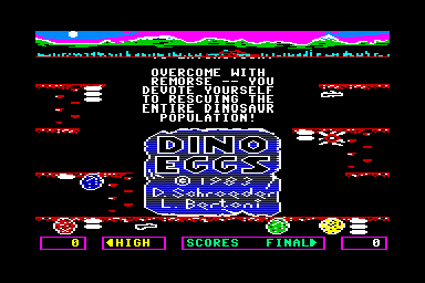 Dino Eggs - C64 Screen