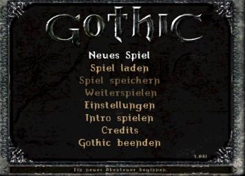 Gothic - PC Screen