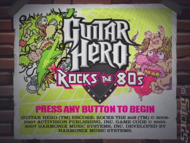 Guitar Hero: Rock the 80s - PS2 Screen