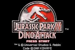 Jurassic Park III Dino Attack - GBA Screen