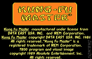 Kung-Fu Master - Atari 7800 Screen