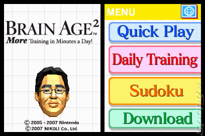 More Brain Training from Dr Kawashima: How Old Is Your Brain? - DS/DSi Screen