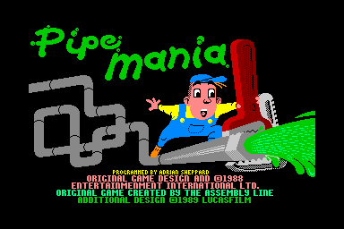 Pipe Mania - C64 Screen