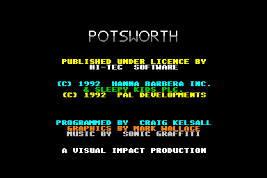 Potsworth and Co - C64 Screen