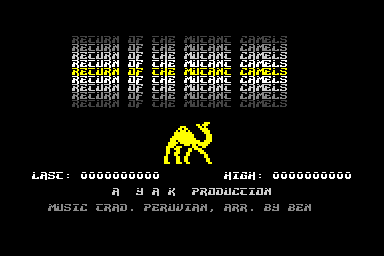 Return of the Mutant Camels - C64 Screen