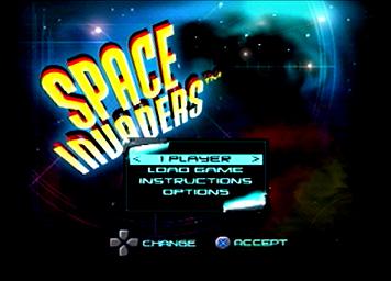 Space Invaders - PlayStation Screen