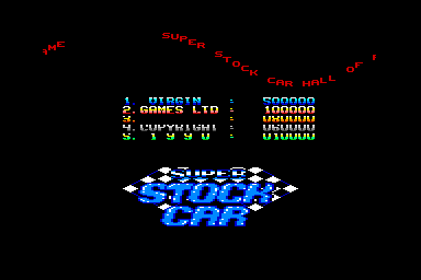 Super Stock Car - C64 Screen