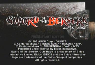 Sword Of The Berserk: Guts' Rage - Dreamcast Screen